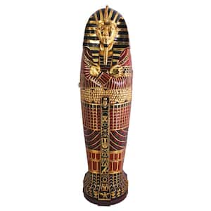 King Tutankhamen's Life-Size Sarcophagus Multi-colored Accent Cabinet