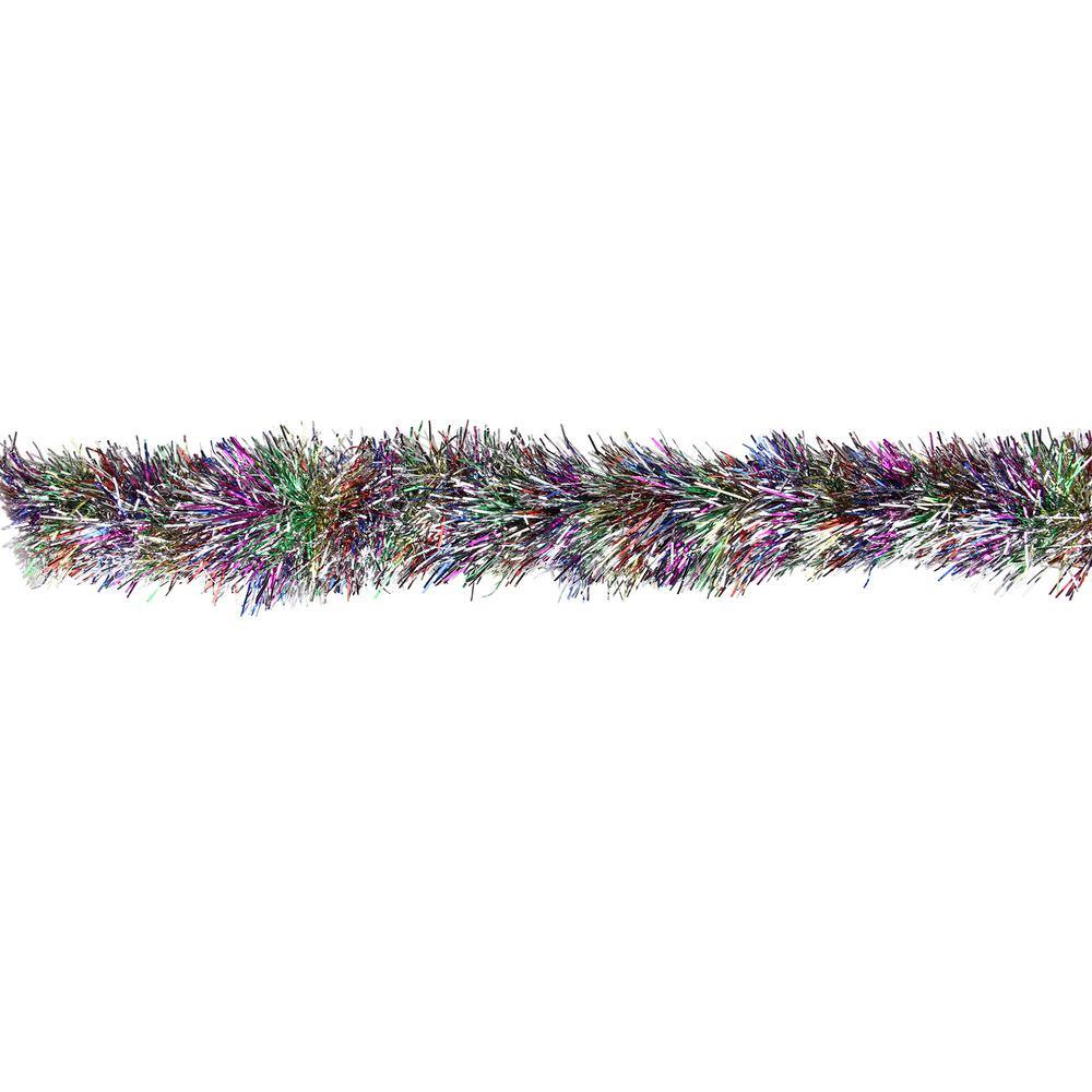 50' Shiny Rainbow Foil Tinsel Christmas Garland