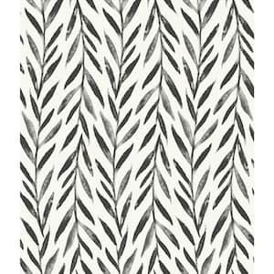 Willow Black Paper Peel & Stick Repositionable Wallpaper Roll (Covers 34 Sq. Ft.)