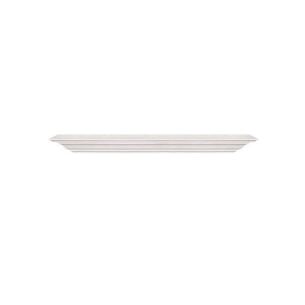 Unbranded 24 in. W x 5.25 in. D White Solid Wood Floating Decorative Wall Shelf