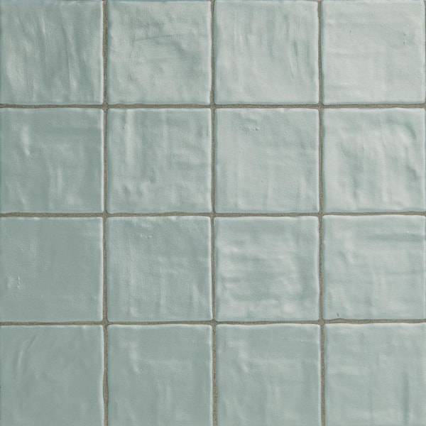 Take Home Tile Sample-Zelyge Marine 4 in. x 4 in. Satin Ceramic Floor and Wall Tile