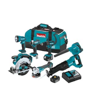 Makita 18V LXT Lithium-Ion Cordless Combo Kit (5-Tool) with (2