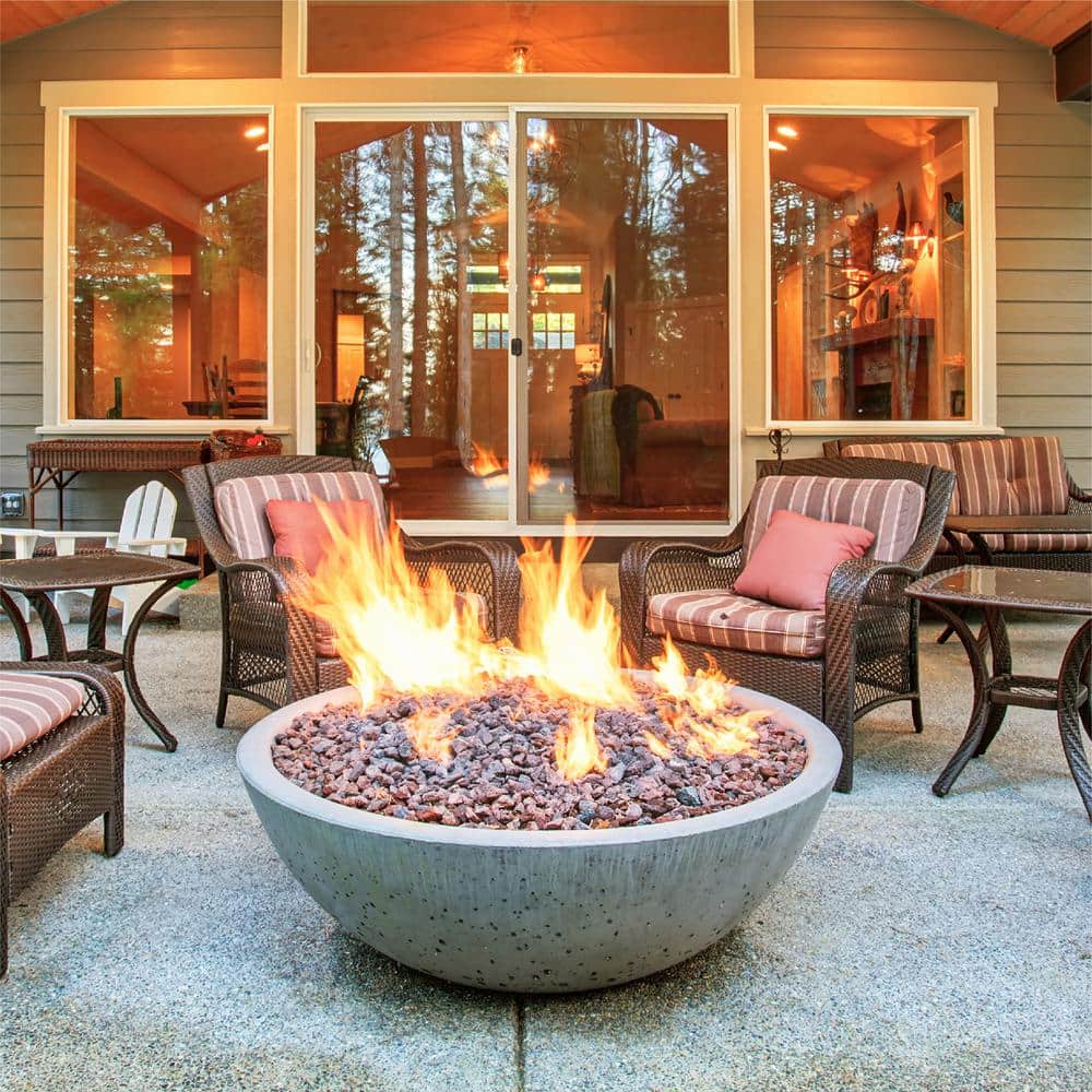 30 Inch Black Steel Circular Fire Pit Ring Burner