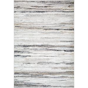Mood Charcoal/Multicolor Striped 5 ft. x 7 ft. Indoor Area Rug