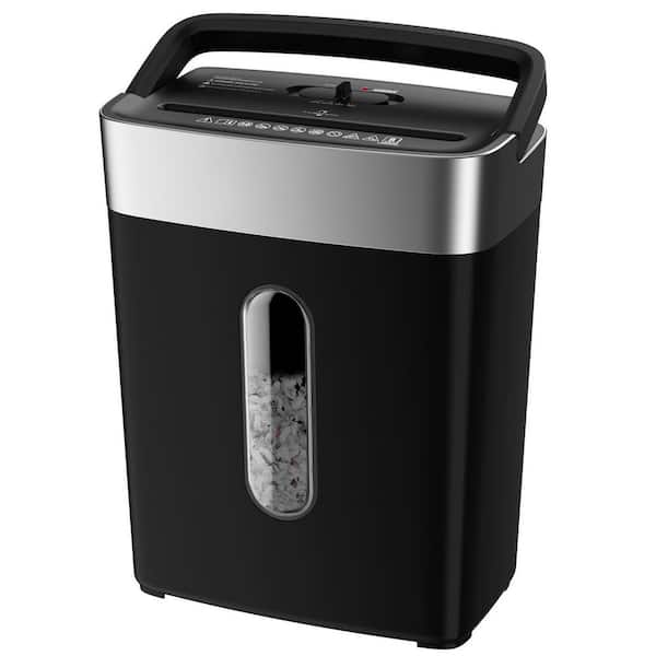 8-Sheet Crosscut Credit Card Shredder, Small Paper Shredder, with 4 Gallons Waste basket for Home Office, Black, 1-pack
