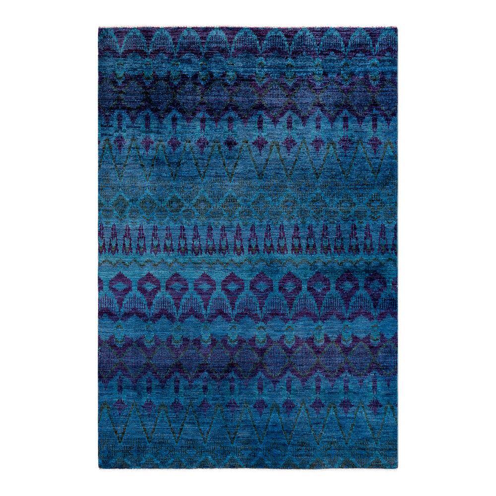 Fine Vibrance Blue 6 ft. x 9 ft. Solid Wool Indoor Area Rug price history on PriceWatchPro