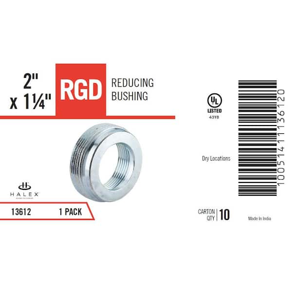 Halex 2 in. x 1-1/4 in. Rigid Reducing Bushing 13612 - The Home Depot