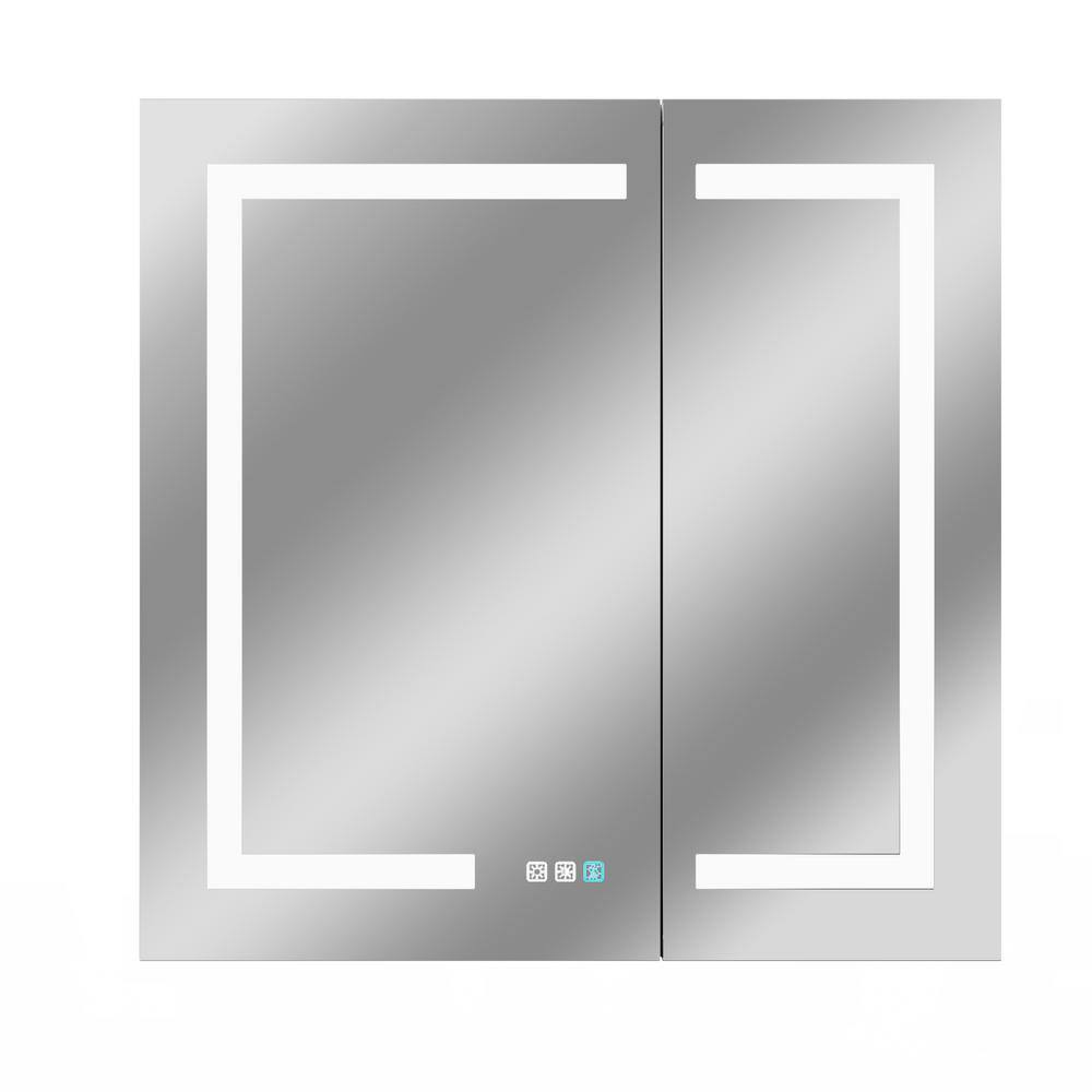 ExBrite 30 in. W x 30 in. H Rectangular Silver Aluminum Recessed