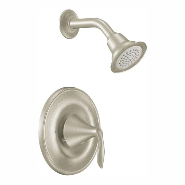 MOEN Eva Single-Handle Posi-Temp Trim Kit with Eco-Performance Shower Head in Brushed Nickel (Valve Not Included)