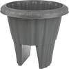 Pure Garden 13.5 in. Plastic Outdoor Railing Planter, Gray 50-LG1464