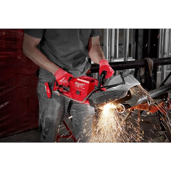 Milwaukee - M18 FUEL ONE-KEY 18V Lithium-Ion Brushless Cordless 9 in. Cut Off Saw Kit W/(2) 12.0Ah Batteries & Rapid Charger