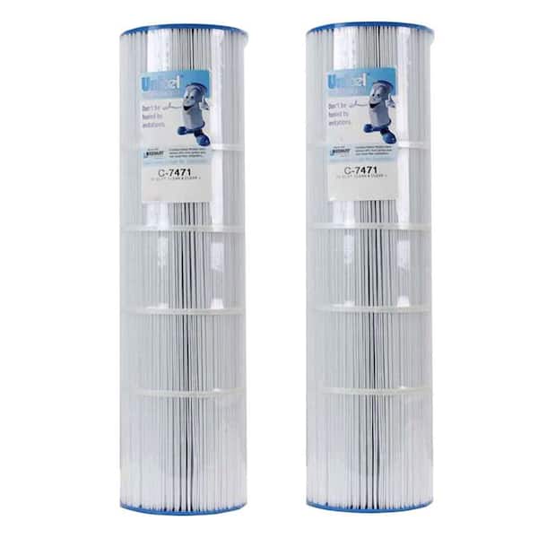Unicel 7 in. Dia 105 sq. ft. Clean and Clear Replacement Pool Filter Cartridge (2-Pack)