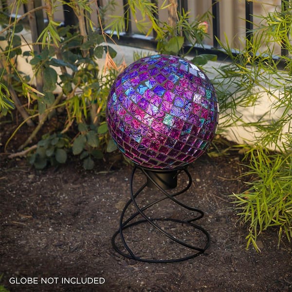 8 in. Tall Indoor/Outdoor Spiraling Metal Gazing Globe Display Stand