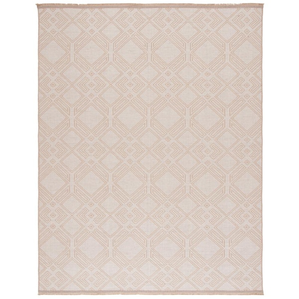 SAFAVIEH Aspect Ivory/Natural 8 ft. x 10 ft. Diamond Geometric Area Rug