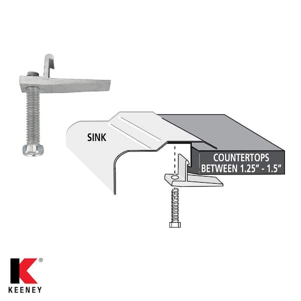 Keeney Sink Clips For Kitchen 10, Kitchen Sink Clamps Home Depot