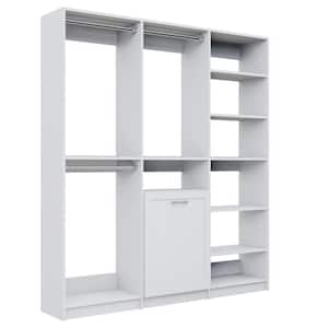 MODULAR CLOSETS Alto Laundry Room 72 in W White Shaker Double Hang