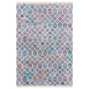 Silas Multi-Colored 4 ft. x 6 ft. Hand-Woven Southwestern Wool-Blend Area Rug