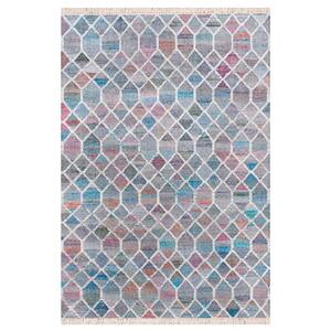 Naomi Fely Multi-Colored 7 ft. 9 in. x 9 ft. 9 in. Hand-Woven Southwestern Wool-Blend Area Rug
