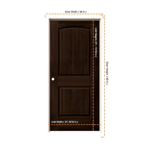 JELD-WEN 36 in. x 80 in. Santa Fe Espresso Stain Right-Hand Molded