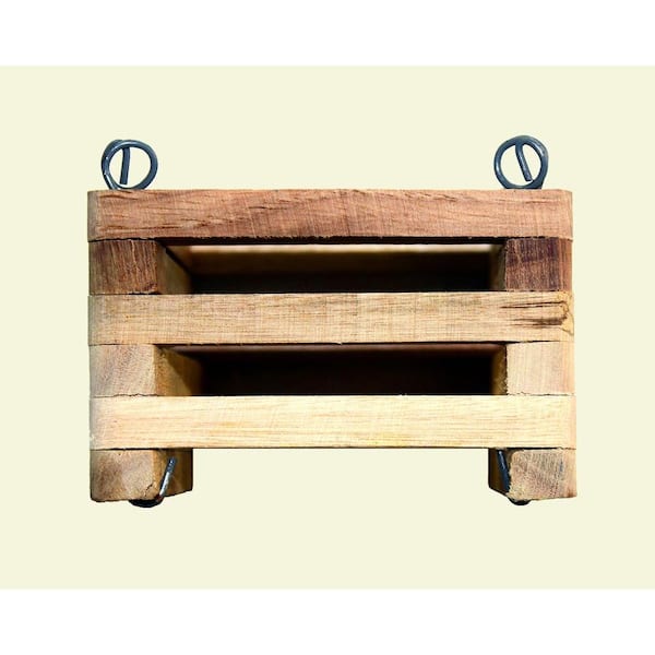 Niu 4 in. Wood Basket for Orchids