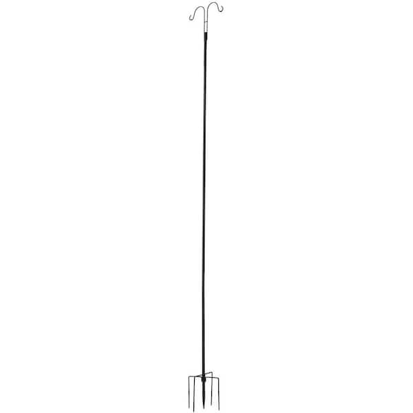 Set of 8 108-in. tall shepherd hooks, 3/4-in. thick for hanging bird feeders, plant baskets, lanterns, and wind chimes