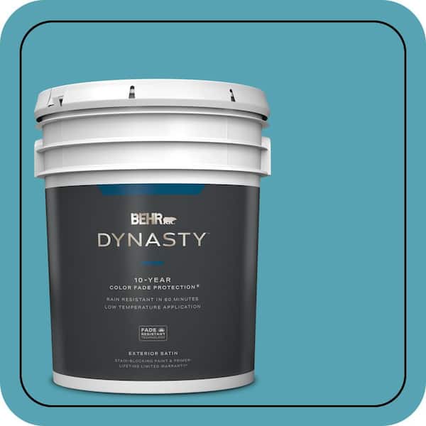 BEHR DYNASTY 5 gal. #M470-5 Explorer Blue Satin Enamel Exterior Stain-Blocking Paint & Primer