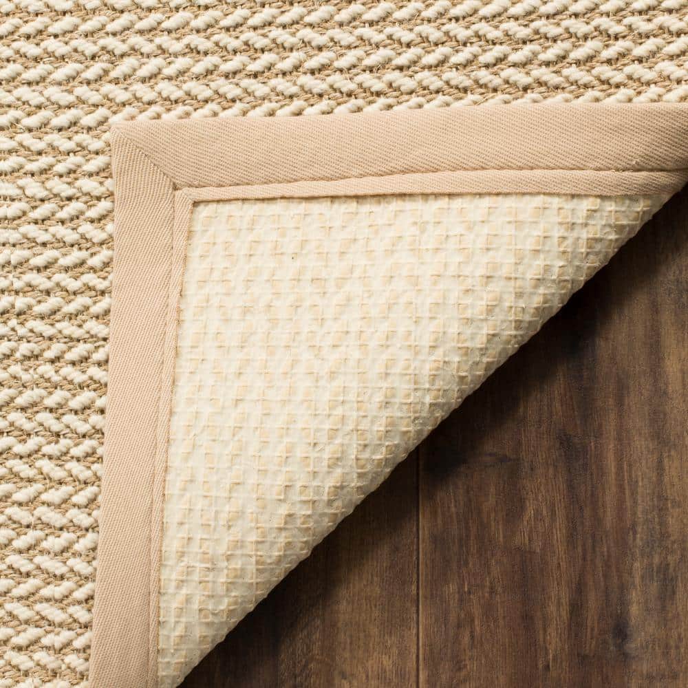 Beige Hand-Knotted Wool Area Rug, 8' x 10'