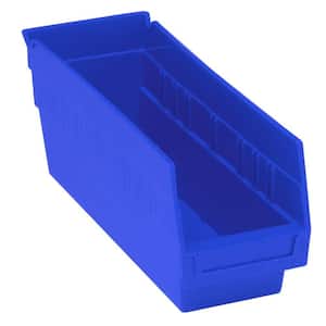 Store-More 6 in. Shelf 5 Qt. Storage Tote in Blue (36-Pack)