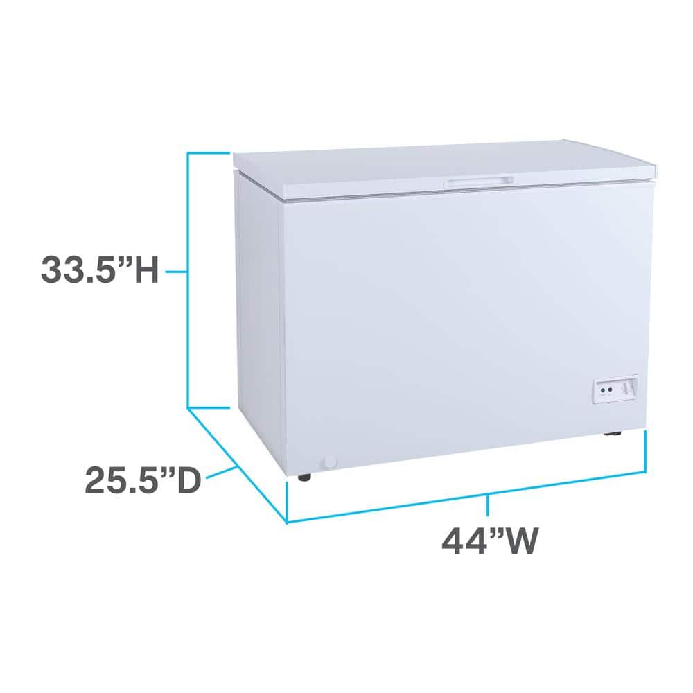 Avanti 10 Cu. Ft. White Commercial Chest Freezer with Solid Door