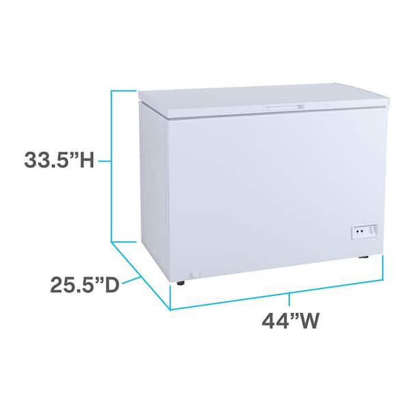 Avanti 44 in. 10.0 cu. ft. Manual Defrost Chest Freezer, in White