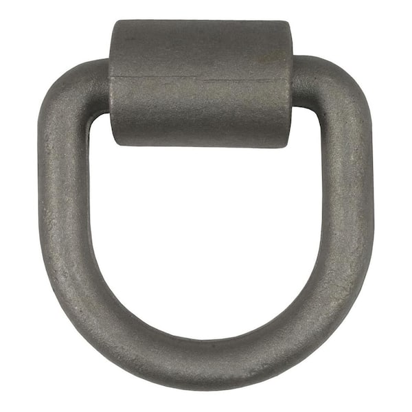 CURT 3"x 3" Weld-On Tie-Down D-Ring (6,100 lbs., Raw Steel)
