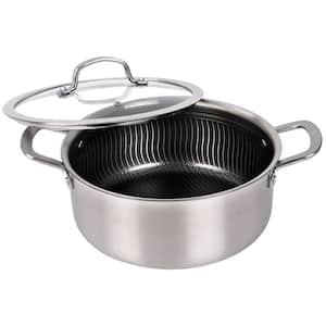5 qt. 3-Ply Hybrid Non-Stick Stainless Steel Dutch Oven with Tempered Glass Lid