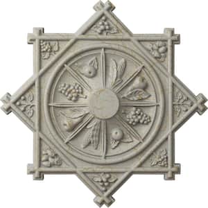 1-1/2 in. x 38-1/4 in. x 38-1/4 in. Polyurethane Antilles Ceiling Medallion, Pot of Cream Crackle