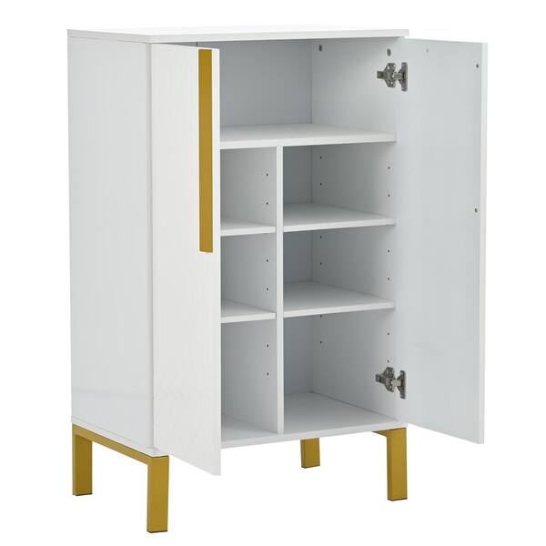Unbranded 23.7 in. W x 15.7 in. D x 39.2 in. H Bathroom White Linen Cabinet