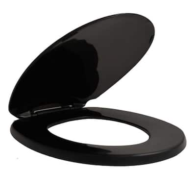 Round Closed Front Toilet Seat in Black