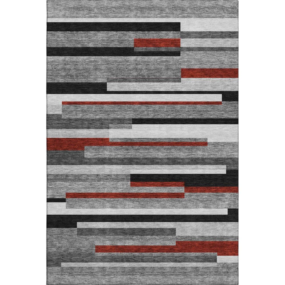 Mayfield Premium Machine Washable Abstract AMF956 Gray 9 ft. x 12 ft. Area Rug price history on PriceWatchPro