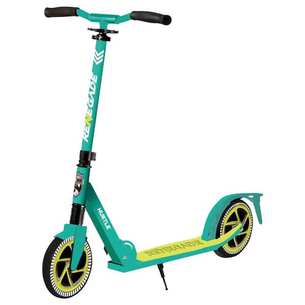 Lightweight and Foldable Kick Scooter Adjustable for Teens and Adult, Alloy Deck with High Impact Wheels (Teal Blue)