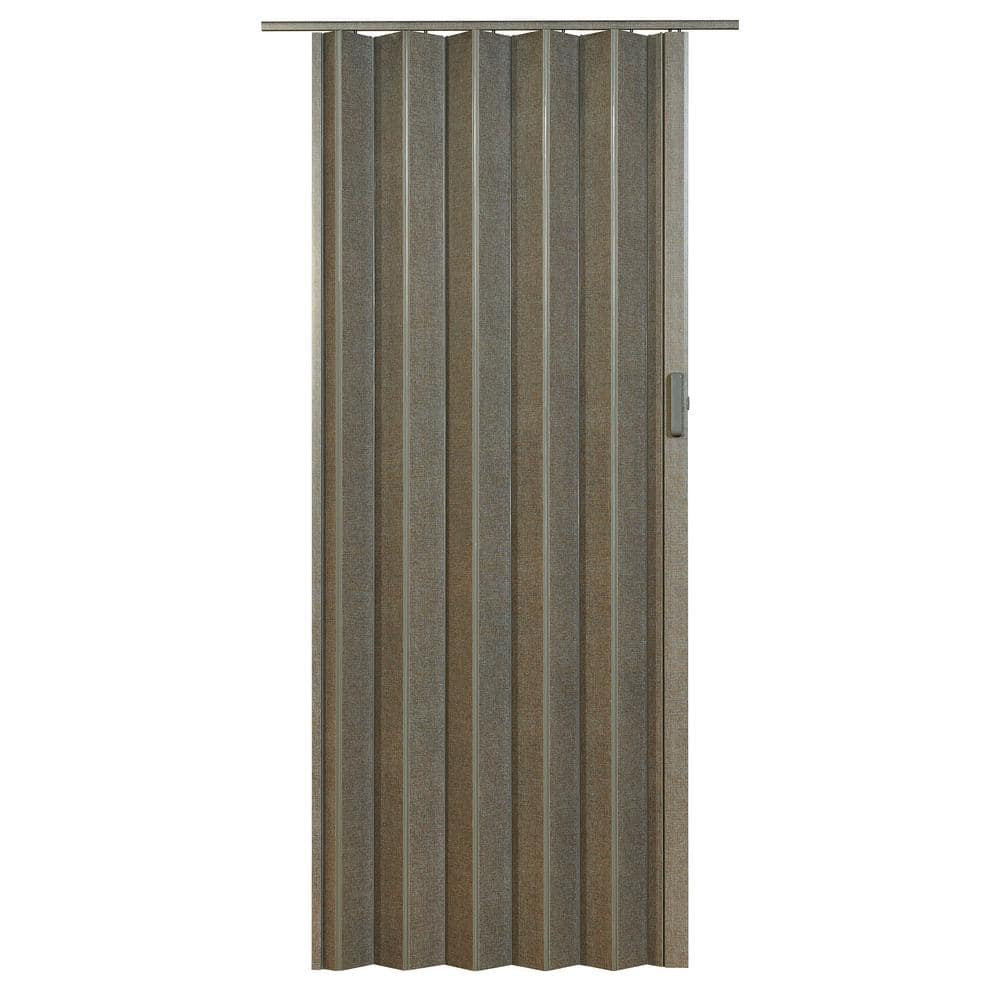 Spectrum Elite 48 in. W. x 80 in. Grey Linen Vinyl Accordion Door