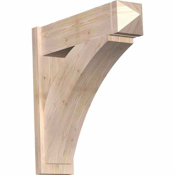 Ekena Millwork 8 in. x 30 in. x 30 in. Thorton Arts and Crafts Rough Sawn Douglas Fir Outlooker
