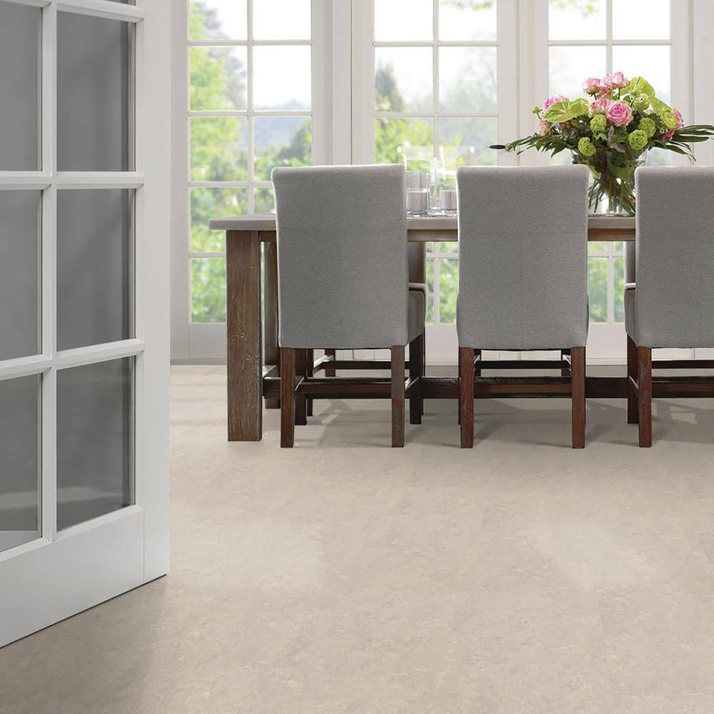 Concrete Gray Cork Backed Laminate Flooring Tiles