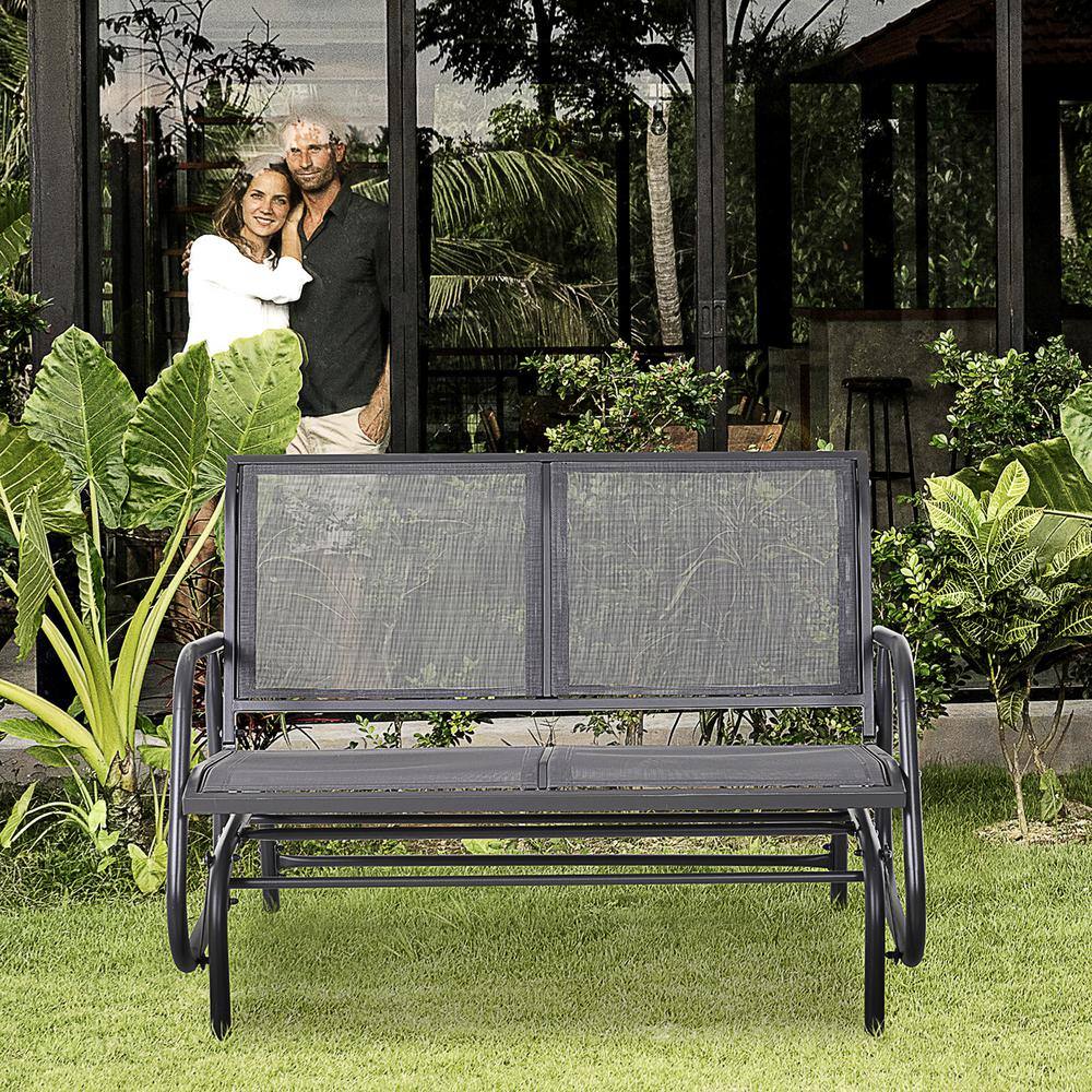 2-Person Metal Outdoor Glider Bench with Powder Coated Steel Frame price history on PriceWatchPro