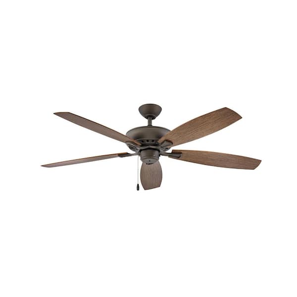 HINKLEY HIGHLAND WET 60 in. Indoor/Outdoor Metallic Matte Bronze Ceiling Fan Pull Chain
