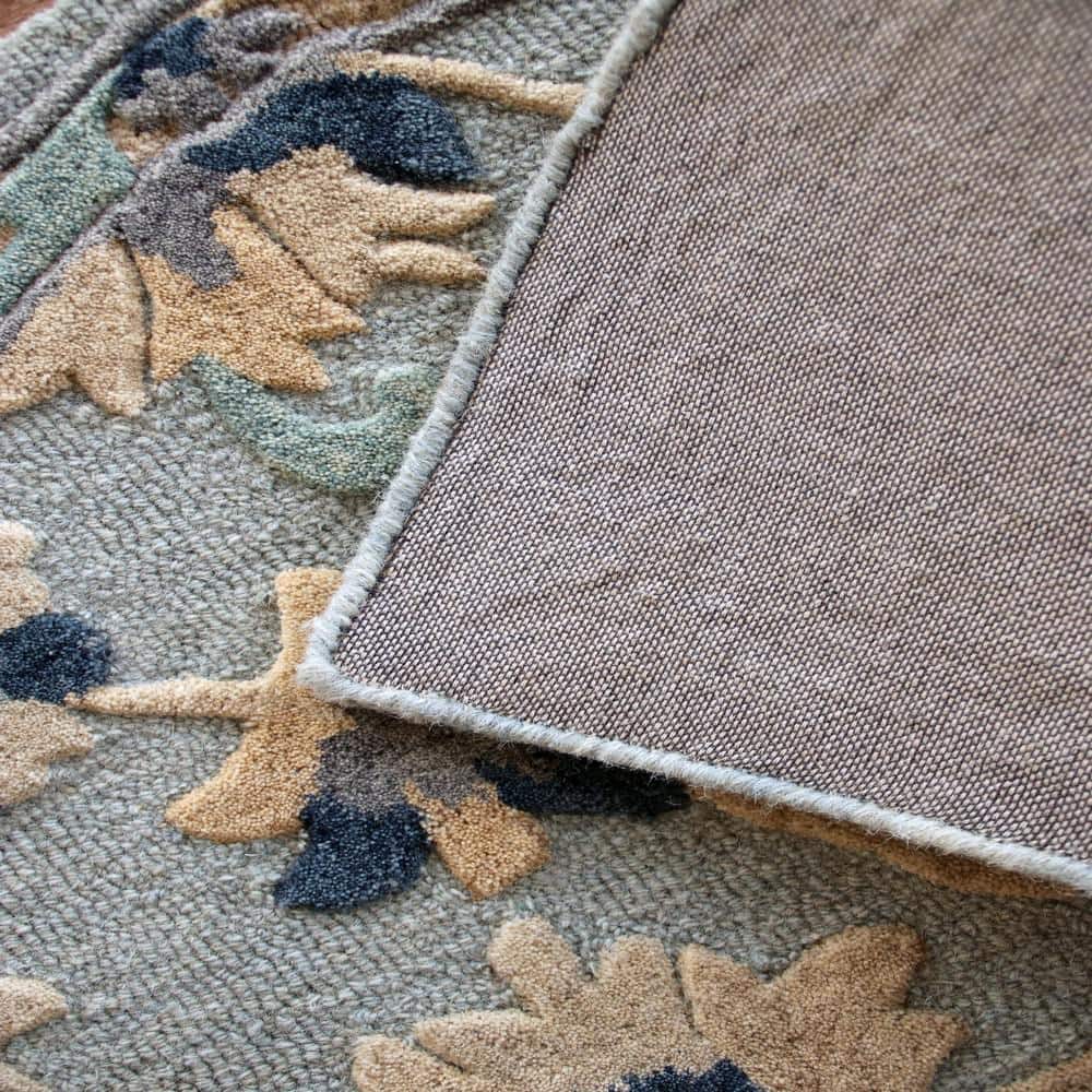 Handmade Tufted Wool Runner Rug, 2'3" x 6'9", Blue Stain-Resistant