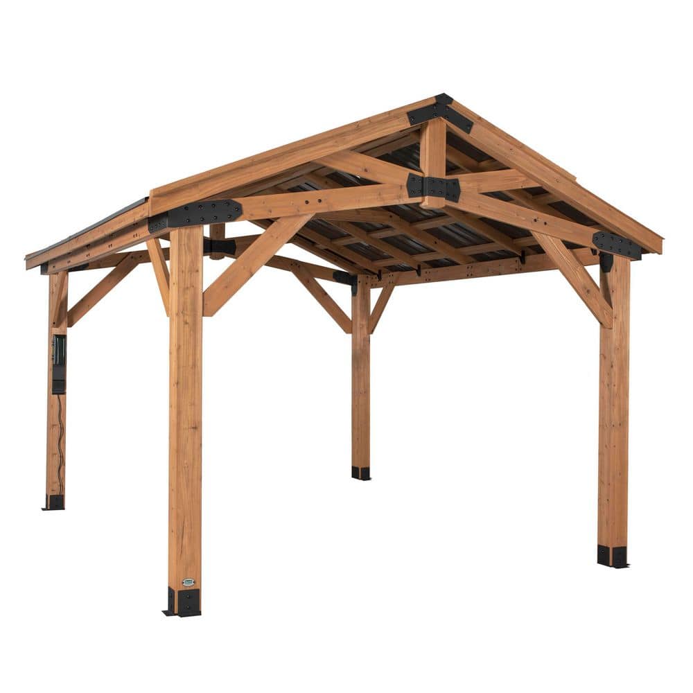 Norwood 14x12 Cedar and Steel Outdoor Gazebo