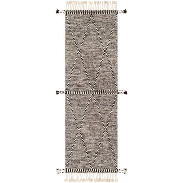 Trivolia Black/Cream Geometric 3 ft. x 8 ft. Runner Indoor Area Rug