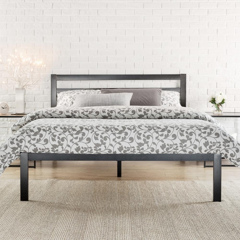 Zinus King Black Metal Platform Bed Frame With Headboard SPI-JTTMH-15K ...