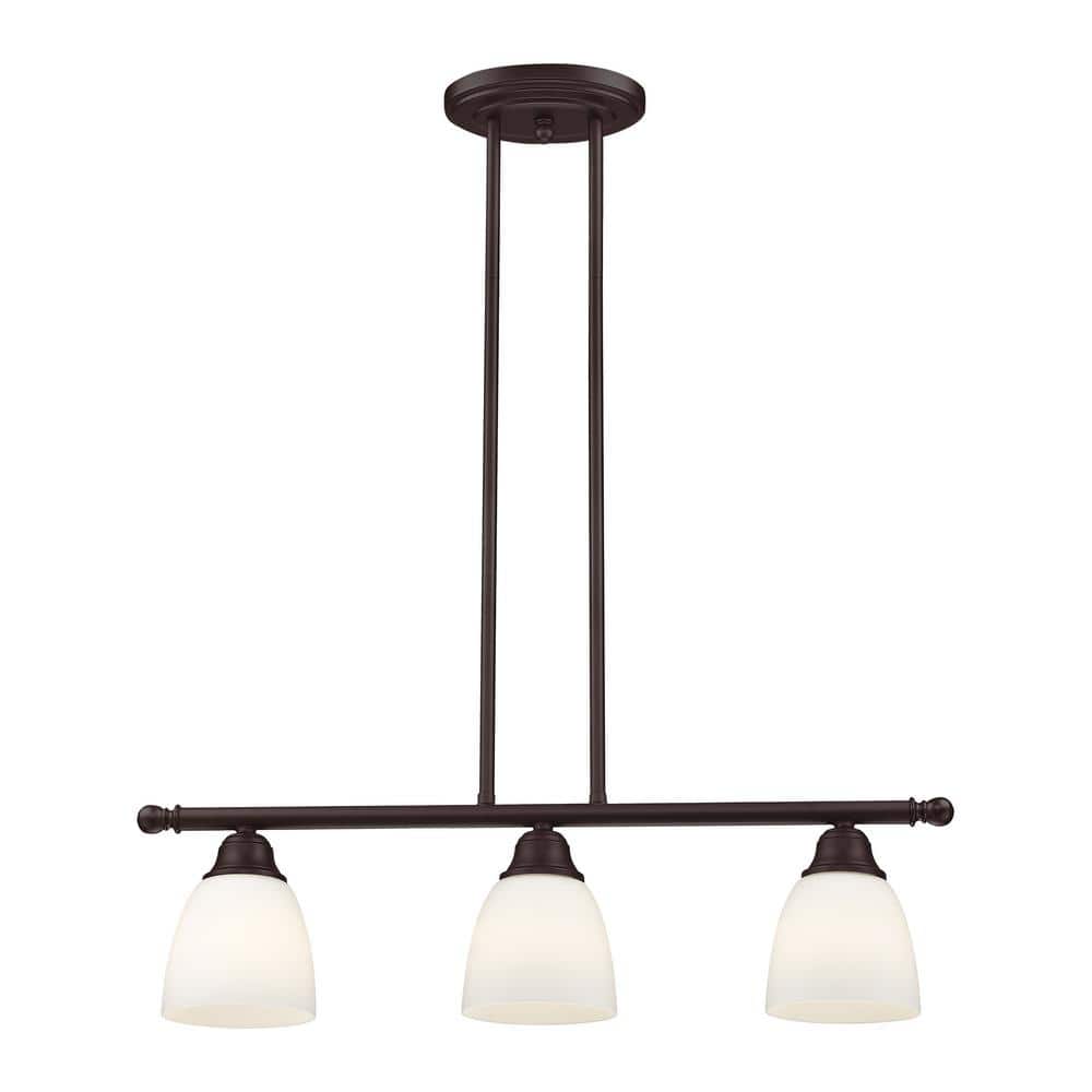 Somerville 3 Light Bronze Linear Chandelier
