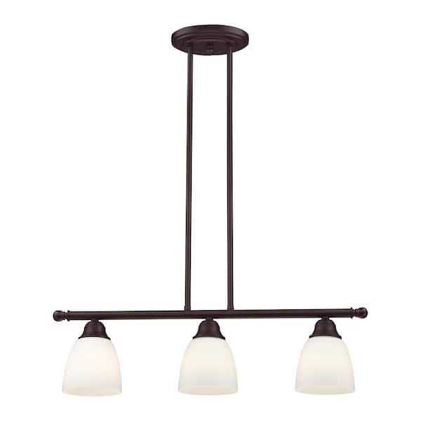 Livex Lighting Somerville 3 Light Bronze Linear Chandelier