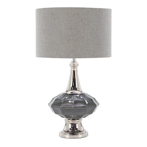 27 in. Silver Glass Table Lamp
