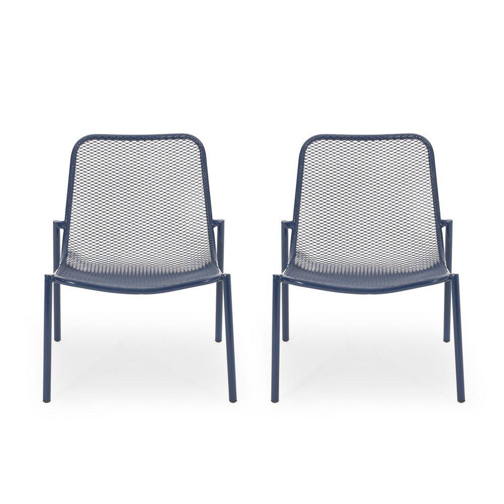 2-Piece Metal Navy Blue Outdoor Lounge Chair price history on PriceWatchPro